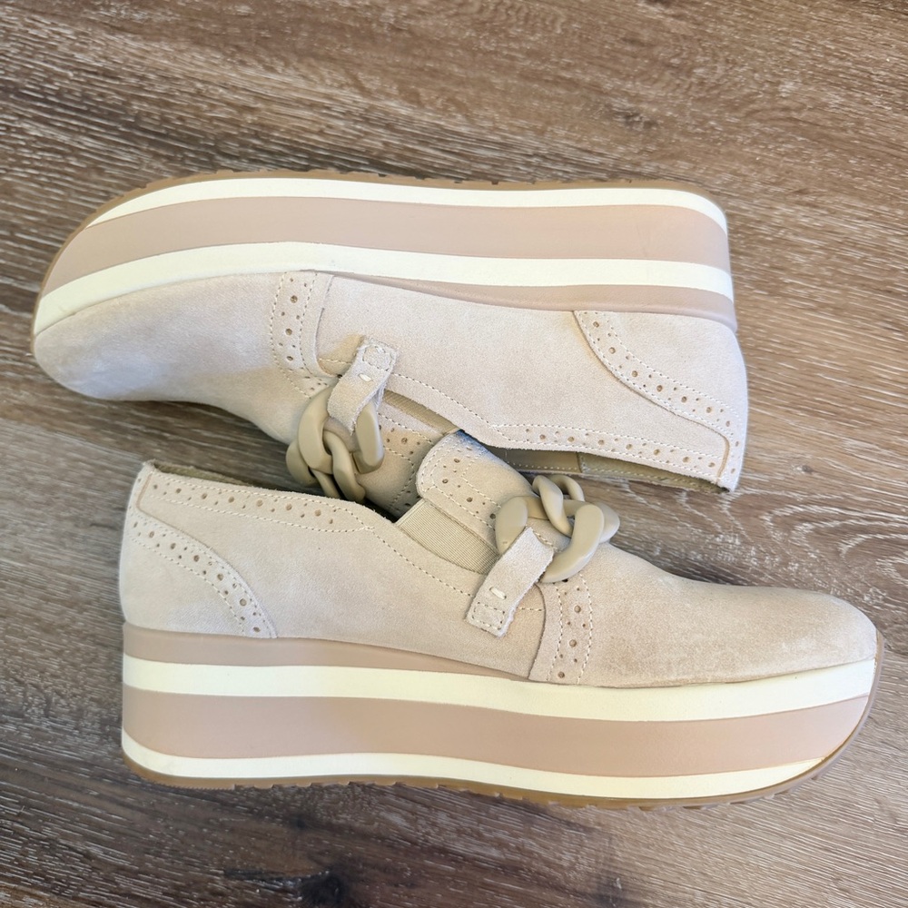 Dolce Vita Women's Jhenee Platform Beige Slip-On Loafer Sneakers, Women’s 8.5 - Picture 2 of 11